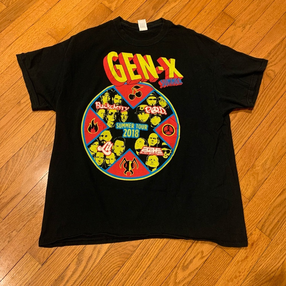 2018 Gen-X Summer Tour Shirt ft P.O.D, Alien Ant Farm, Lit, & Buckcherry